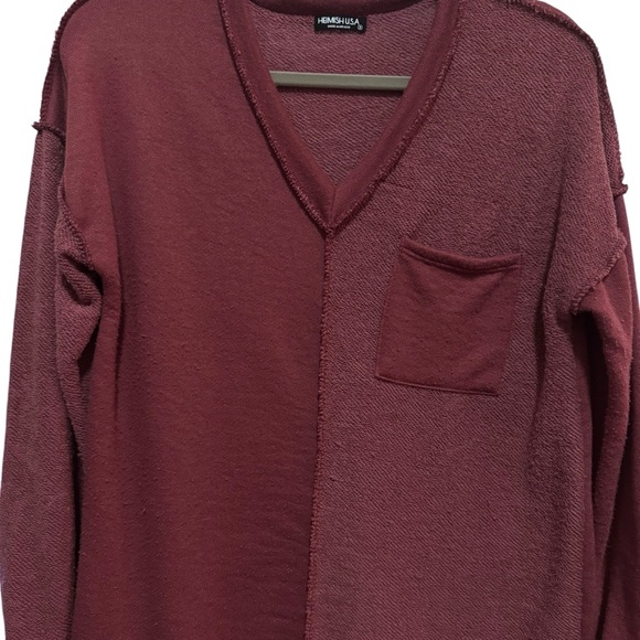 Heimish USA - casual long sleeve top - v neck - size S - Picture 2 of 7
